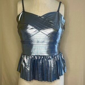 Sincerely Jules Silver Peplum